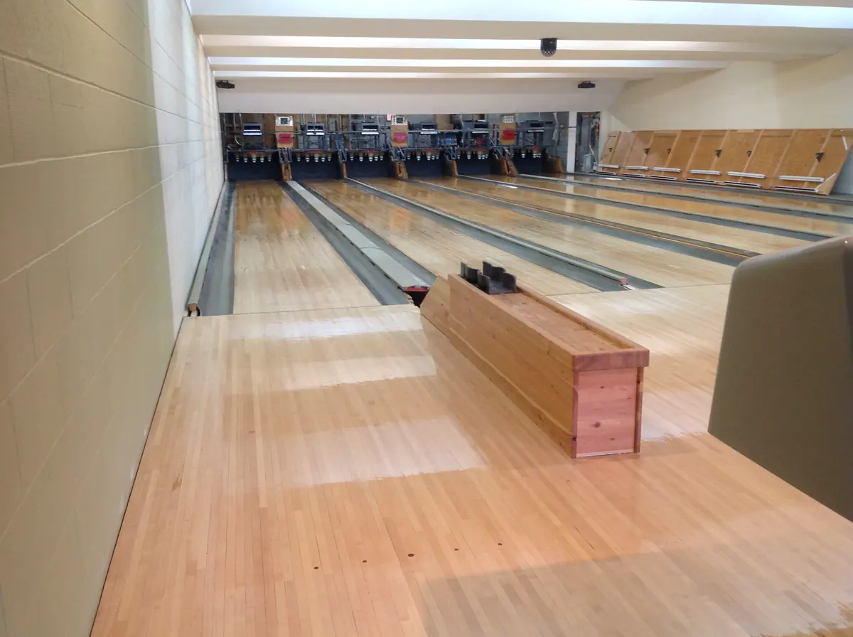 Bowling alley lanes refinished