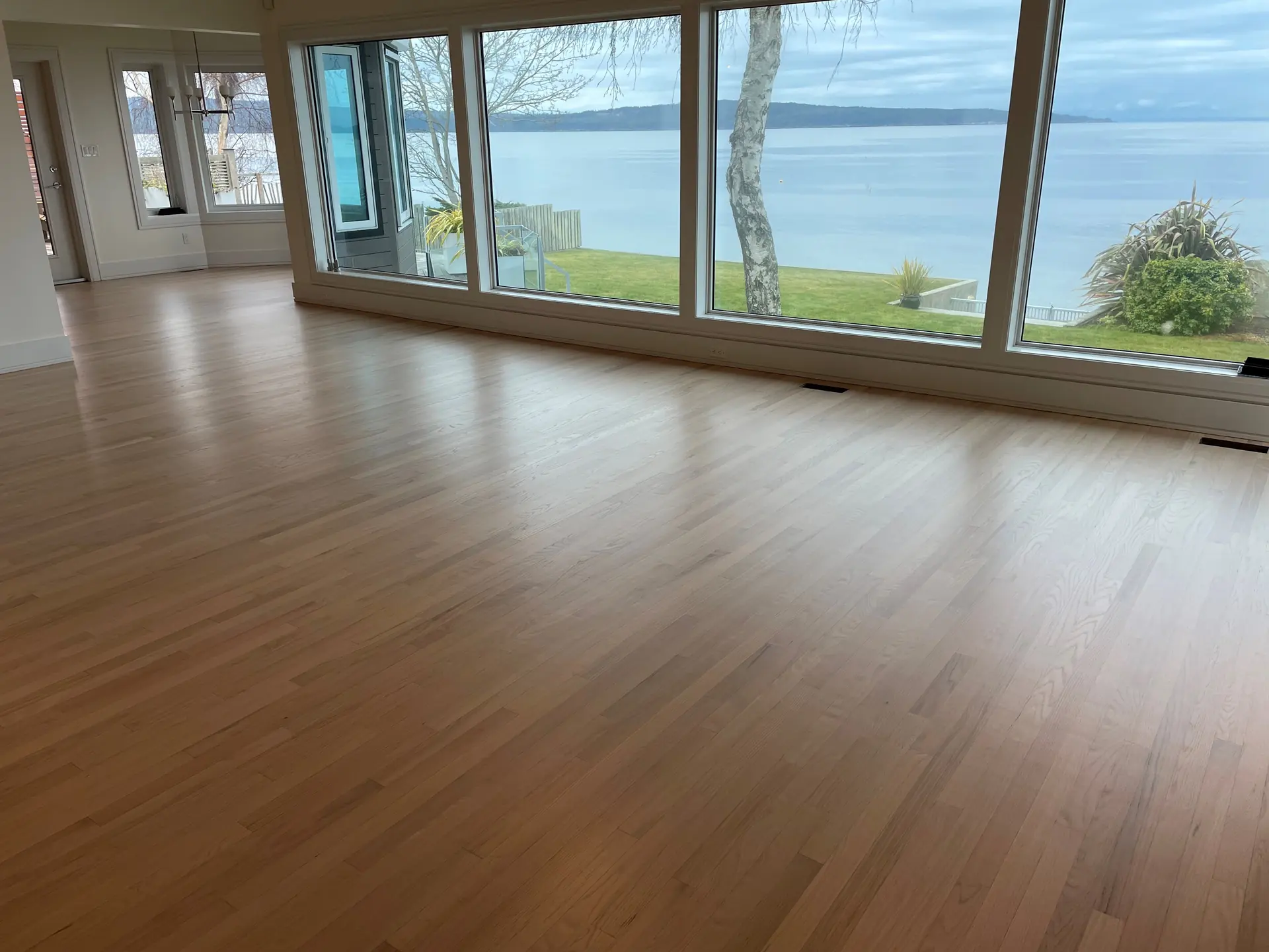 Red oak with Bona NordicSeal — matte finish