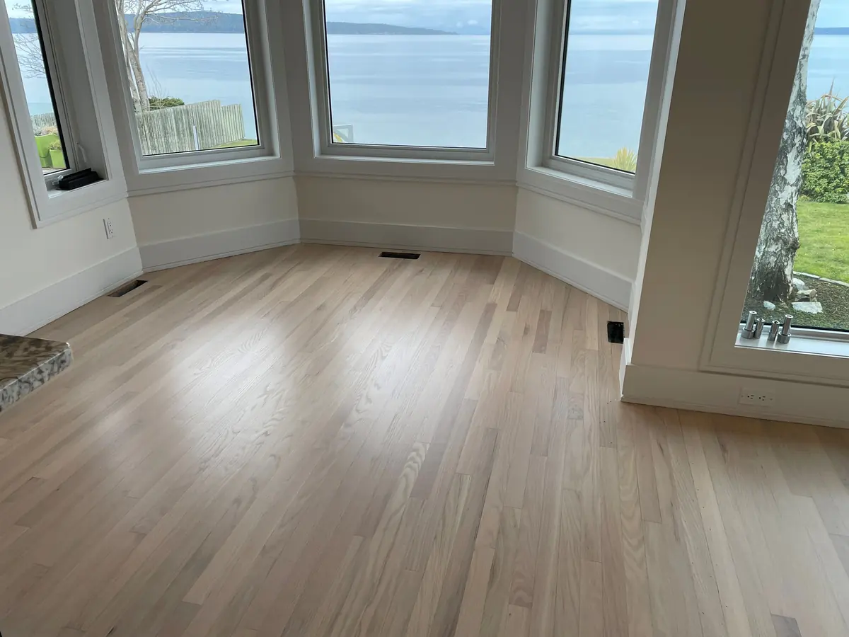 Red oak with Bona NordicSeal — matte finish